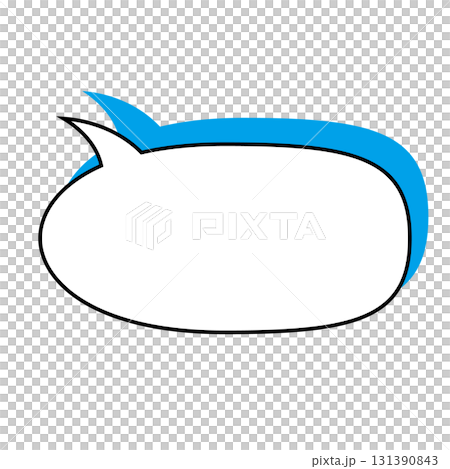 Simple speech bubble illustration, landscape 131390843