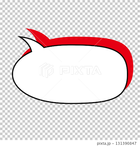 シンプルな吹き出しのイラスト 横長 シンプルな吹き出しのイラスト 横長 131390847