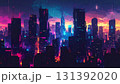 ランダムに崩れるピクセル表現の暗色系グリッチ背景（ 131392020