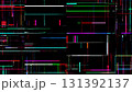 RGBずれのカラフルなグリッチが走査線風に広がる背景 131392137