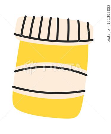 Yellow gouache bottle hand drawn Yellow gouache bottle hand drawn 131392882