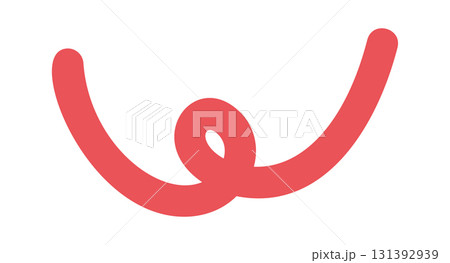 Twisted red color line drawing 131392939