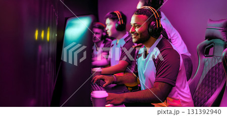 An Exciting and Dynamic Gaming Experience Awaits You in a Modern ESports Arena Setting An Exciting and Dynamic Gaming Experience Awaits You in a Modern ESports Arena Setting 131392940