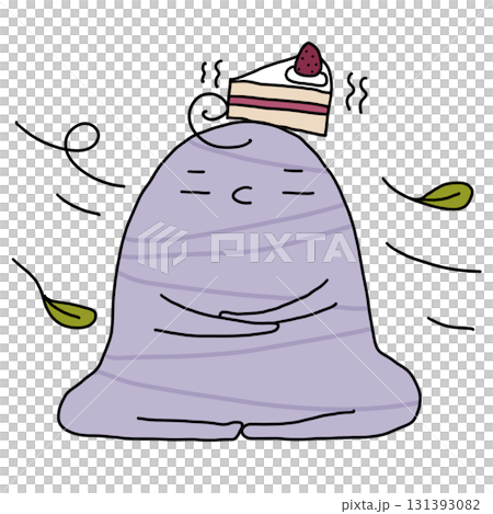 illustration of a taro cartoon sleeping 131393082