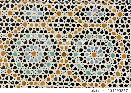 Moroccan Islamic mosaic tiles in Fes, Morocco Moroccan Islamic mosaic tiles in Fes, Morocco 131393277