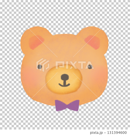 Illustration of a cute bear wearing a bow tie Illustration of a cute bear wearing a bow tie 131394600