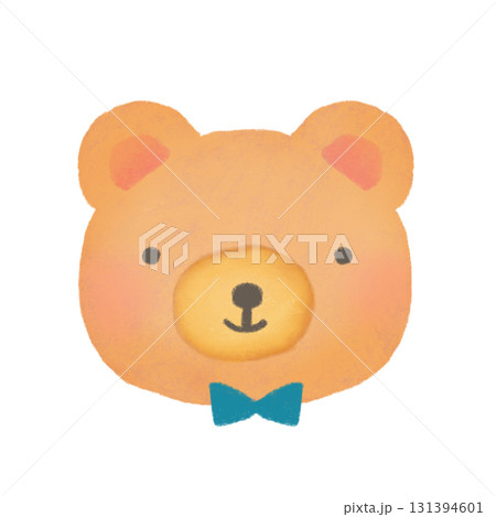 蝶ネクタイをしたかわいいクマのイラスト 131394601