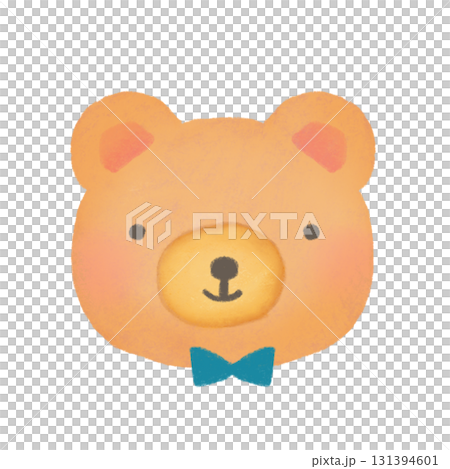 蝶ネクタイをしたかわいいクマのイラスト 131394601