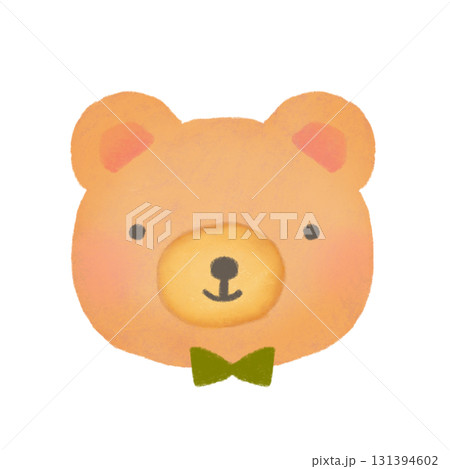 蝶ネクタイをしたかわいいクマのイラスト 蝶ネクタイをしたかわいいクマのイラスト 131394602