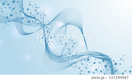 Structure molecule and communication. Dna, atom, neurons. Scientific concept for your design. Connected lines with dots. Medical, technology, chemistry, science background. Vector illustration Structure molecule and communication. Dna, atom, neurons. Scientific concept for your design. Connected lines with dots. Medical, technology, chemistry, science background. Vector illustration 131394987