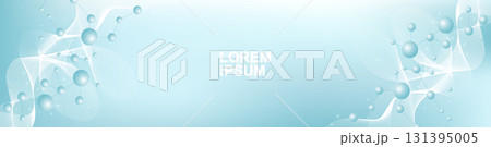 Molecular structure and genetic engineering, atom, neural network, neurons, DNA molecule. Scientific research concept for healthcare, medical, technology, chemistry, science template presentation 131395005