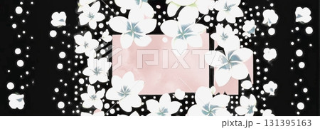背景素材　背景画像　パターン素材　背景イラスト　壁紙　プルメリア　緑 131395163