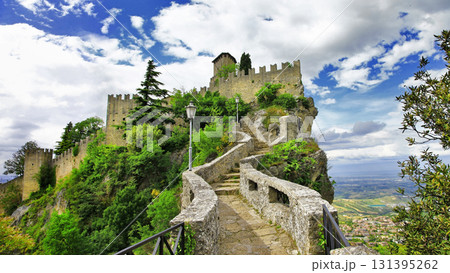 scenic Italy series - San Marino, view with castle scenic Italy series - San Marino, view with castle 131395262