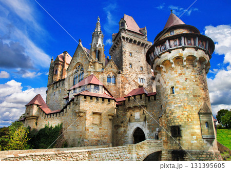 beautiful medieval castle Kreuzenstein, Austria beautiful medieval castle Kreuzenstein, Austria 131395605