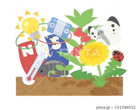 理科の小学校3年生の内容をイメージしたイラスト素材 理科の小学校3年生の内容をイメージしたイラスト素材 131396012