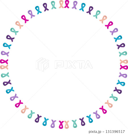 Cancer awareness month ribbons frame. A big...のイラスト素材 [131396517] - PIXTA