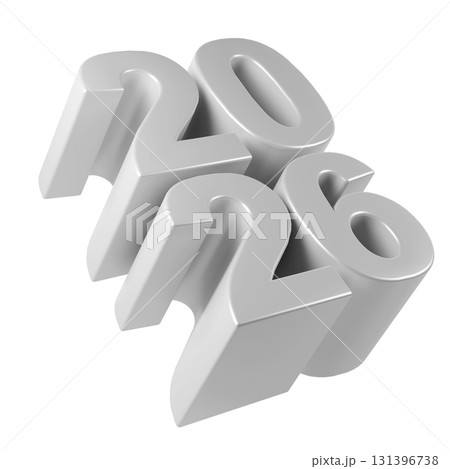 year 2026 is depicted a futuristic, metallic 3d design, symbolizing forward thinking and fresh starts transparent a against background year 2026 is depicted a futuristic, metallic 3d design, symbolizing forward thinking and fresh starts transparent a against background 131396738