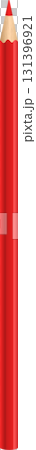 A vibrant red pencil with a sharpened tip and a smooth cylindrical body. A school and office staple. 131396921
