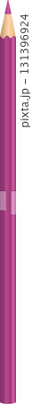 Upright magenta pencil with pointed tip for drawing or writing, against a neutral background. 131396924