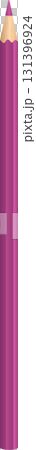 Upright magenta pencil with pointed tip for drawing or writing, against a neutral background. 131396924