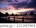 橋杭岩の朝焼け 131397969