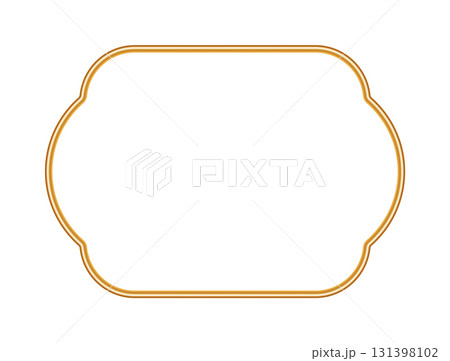 Golden luxury 3d frame in oriental style. Luxury shining Arabic window. Indian decorative element, morocco shape. Vintage realistic ornamental border. Vector illustration for certificate, label, stamp Golden luxury 3d frame in oriental style. Luxury shining Arabic window. Indian decorative element, morocco shape. Vintage realistic ornamental border. Vector illustration for certificate, label, stamp 131398102