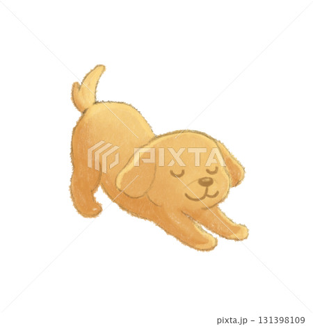 背景透過伸び犬 背景透過伸び犬 131398109
