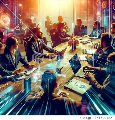 scene of a meeting at work 131399582