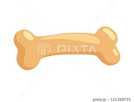 Dog bone vector icon. Pet toy and food symbol. Animal cartoon logo sign. Clip-art silhouette 131399735