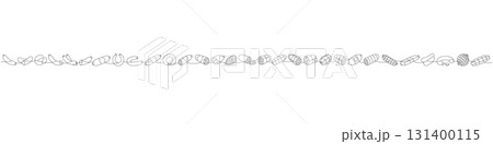 Sausages set. Fresh raw sausages one line continuous drawing. Vector illustration. Sausages set. Fresh raw sausages one line continuous drawing. Vector illustration. 131400115