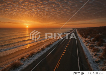 Coastal Road Along the Sea for Landscape and Travel Design Coastal Road Along the Sea for Landscape and Travel Design 131400362
