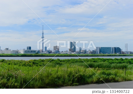 東京都江戸川区荒川沿いの風景2025年9月 131400722