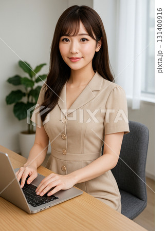デスクワークする女性 デスクワークする女性 131400916