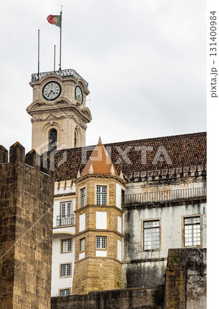 Walking along the streets in historic Coimbra, Portugal's most important university town and old capital. Baixa streets in medieval quarter. Walking along the streets in historic Coimbra, Portugal's most important university town and old capital. Baixa streets in medieval quarter. 131400984