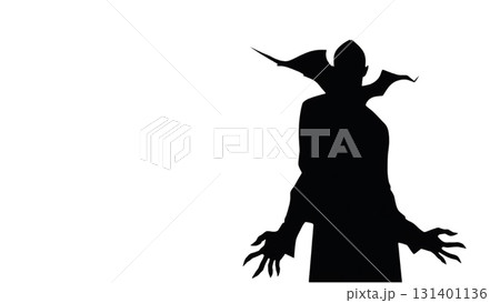 悪魔の仮装をしているシルエット 131401136