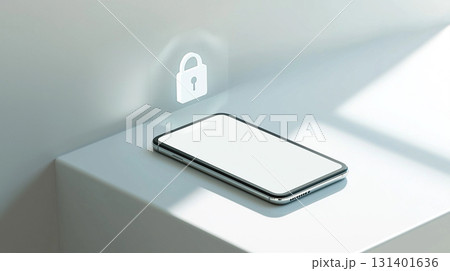 ロックアイコンで保護されたスマートフォンのセキュリティ ロックアイコンで保護されたスマートフォンのセキュリティ 131401636