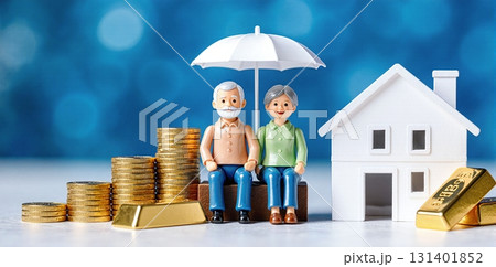 Elderly couple enjoying wealthy retirement 131401852
