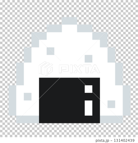 Onigiri pixel art, cute game-related illustrations. 131402439