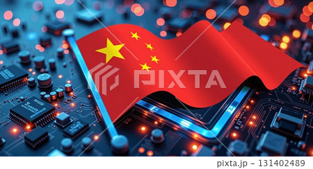 China rapidly rises as a sovereign microprocessor manufacturer - ai generated 131402489