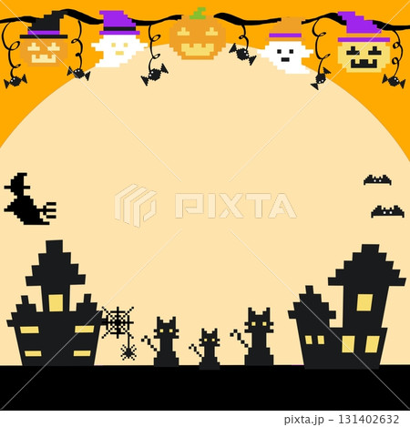 ハロウィン、ピクセルアートのイラスト。 131402632