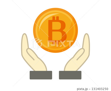 ビットコインのアイコン　仮想通貨 131403250