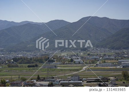 高台から見た春の長野県上伊那郡辰野町 高台から見た春の長野県上伊那郡辰野町 131403985
