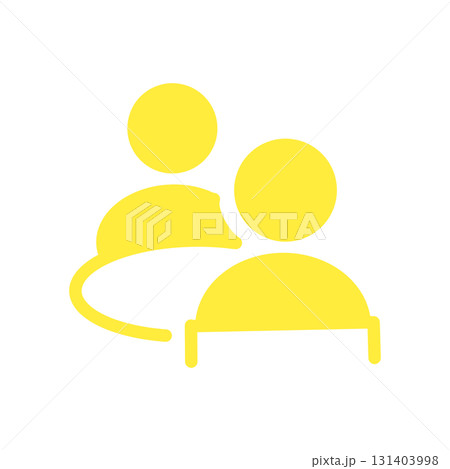 「会議・打ち合わせ・お金のやり取りを表すビジネス用アイコンセット（シンプルデザイン・黄色と黒）」 131403998