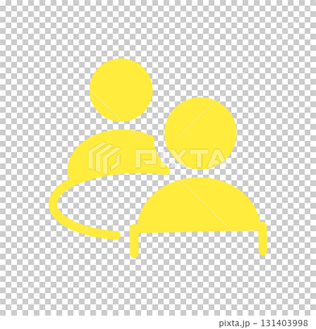 「会議・打ち合わせ・お金のやり取りを表すビジネス用アイコンセット（シンプルデザイン・黄色と黒）」 131403998