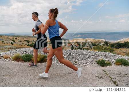 Mountain Bliss: Capturing the Joy of Morning Trail Running Mountain Bliss: Capturing the Joy of Morning Trail Running 131404221