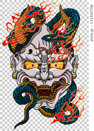 明信片尺寸:般若+蛇+火焰 明信片尺寸:般若+蛇+火焰 131404706