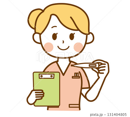 体温計を持つ看護師の女性 131404805