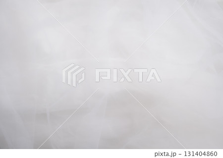 ファブリック　背景素材　白　white　ホワイト　生地　透け　4k　テキストスペース　仮想空間 131404860