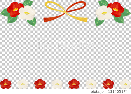 Cute camellia flower frame 131405174