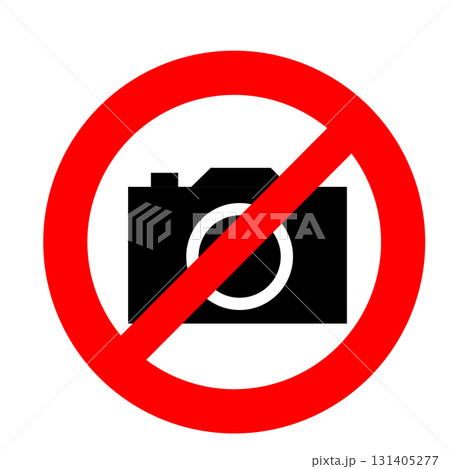 カメラの撮影禁止マーク カメラの撮影禁止マーク 131405277